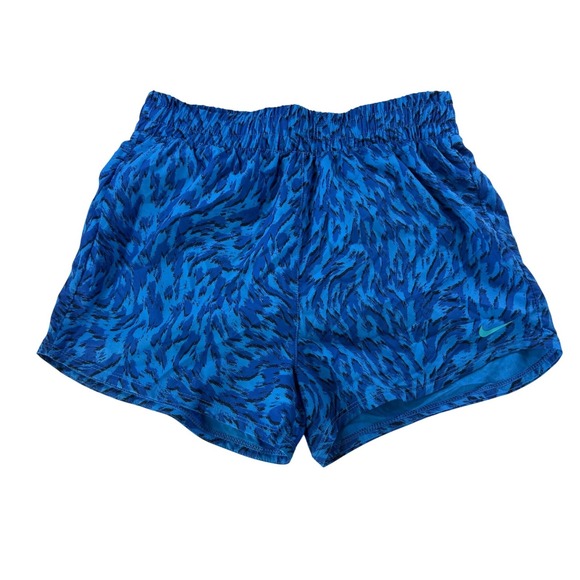 Nike Other - Nike Kids Dri Fit Training Athletic Shorts Blue Cheetah Youth Size Large NEW